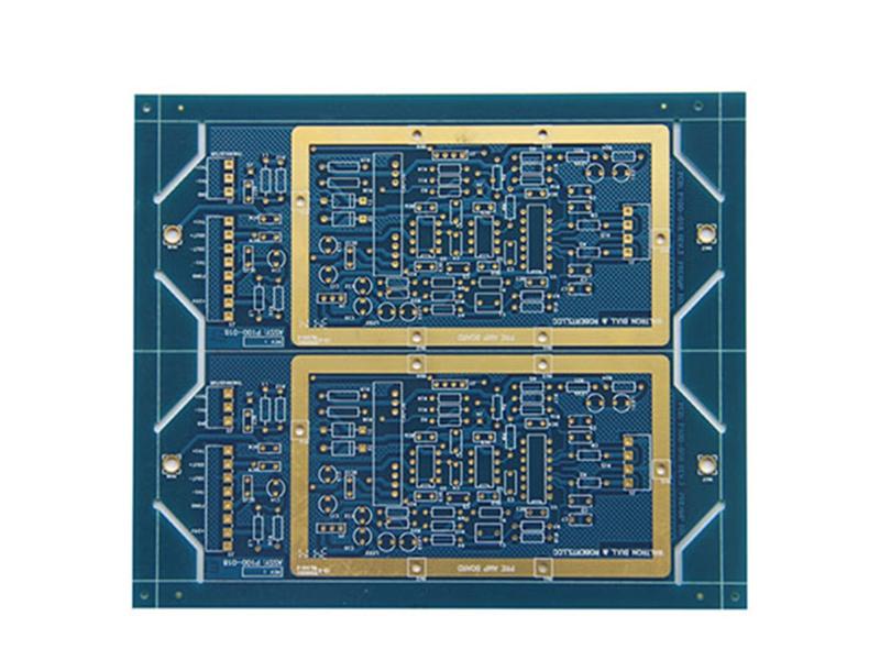 FR4 Rigid double-sided Blue solder Printed Circuit Board Manufacturing Supplier